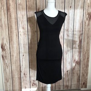 Jules & Jim Black Maternity Dress w/ Mock Lace SM